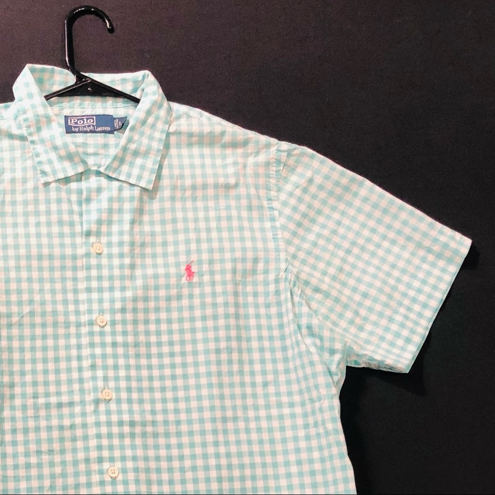 POLO by Ralph Lauren Short Sleeve Button Down • Large